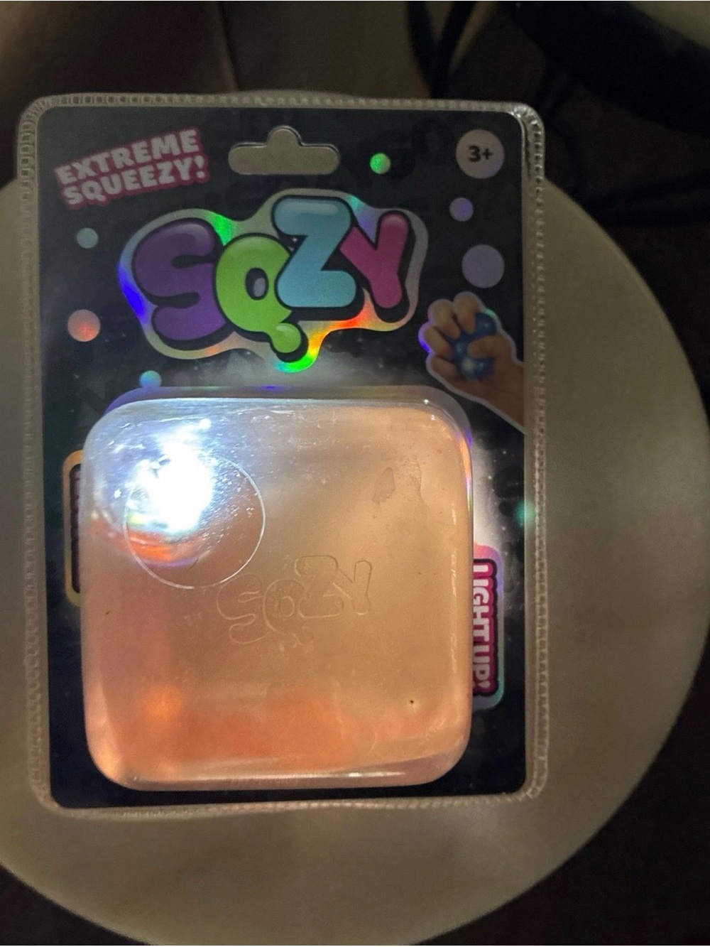 SQZY Light-Up Orange Squishy Stress Reliever